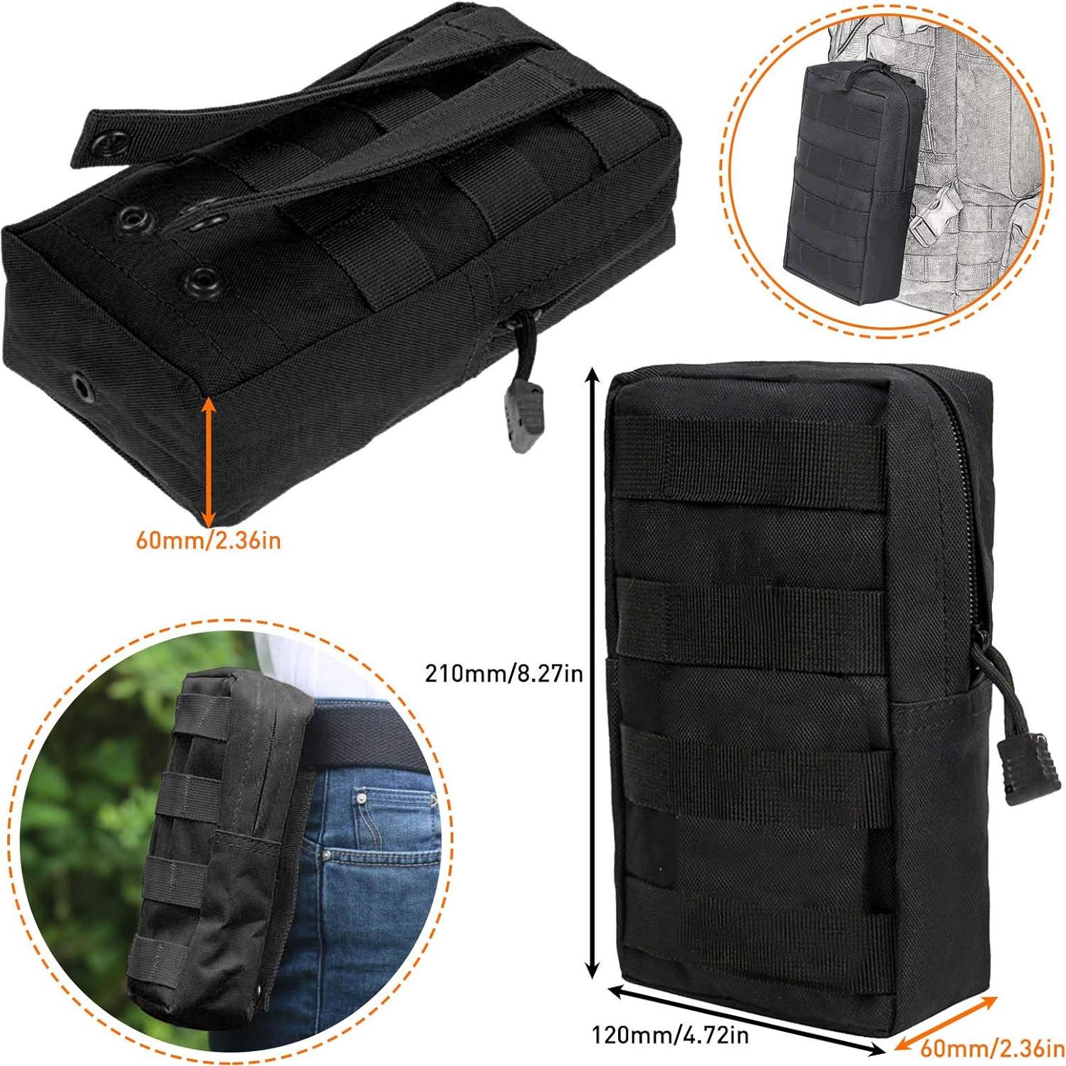 Kit de Accesorios Molle 28 Piezas SPORBA Nylon Negro