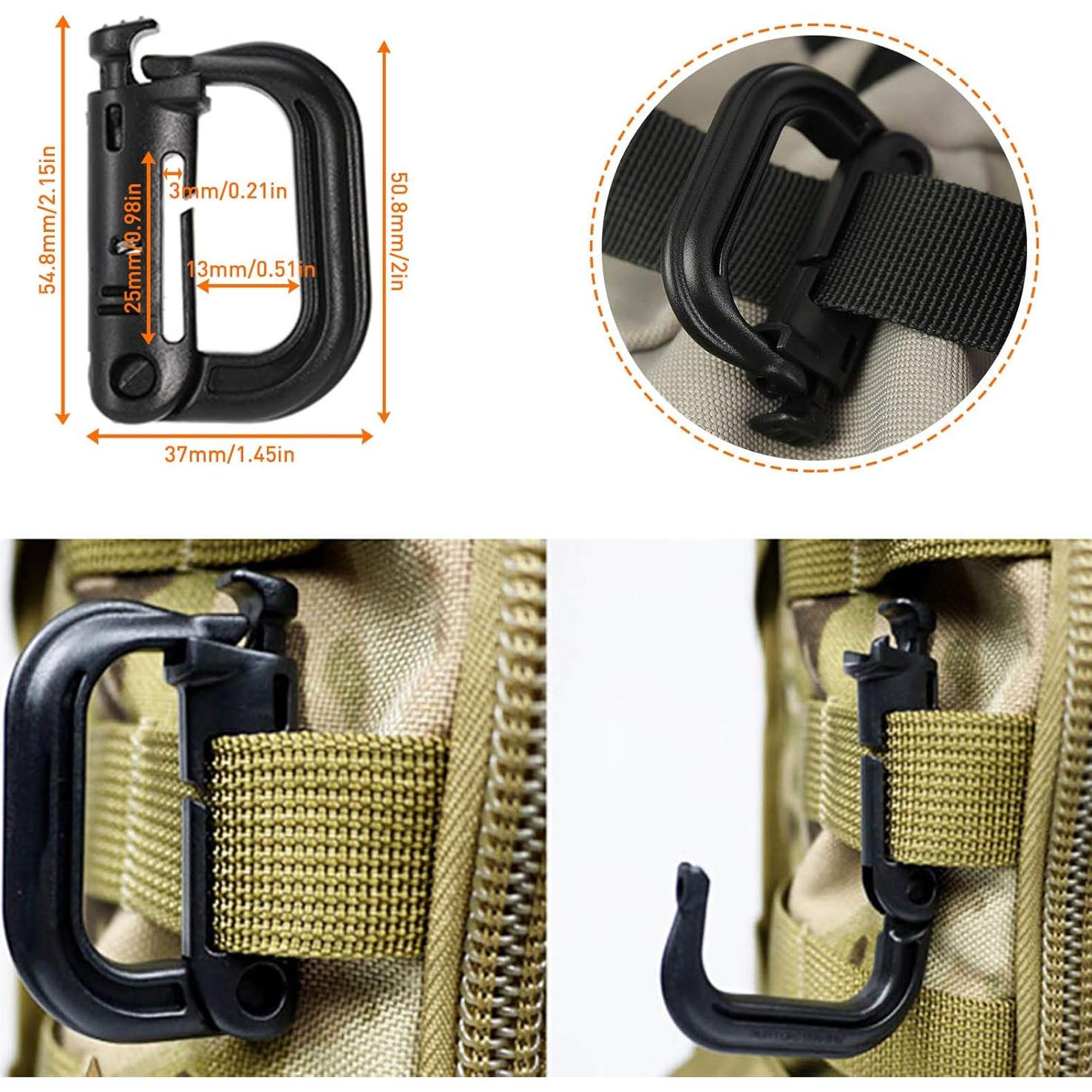 Kit de Accesorios Molle 28 Piezas SPORBA Nylon Negro