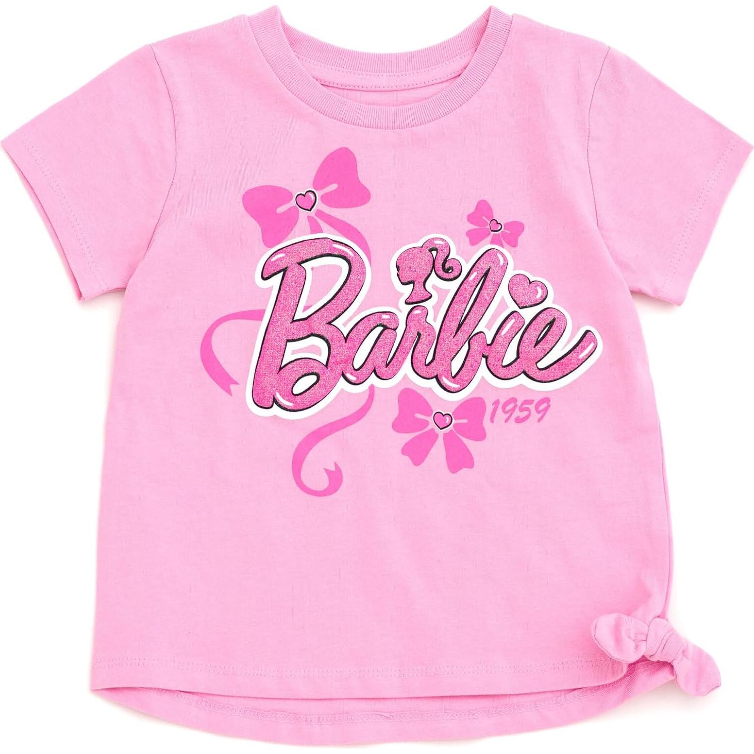 Conjunto camiseta peplum y pantalones cortos Barbie 2T-16