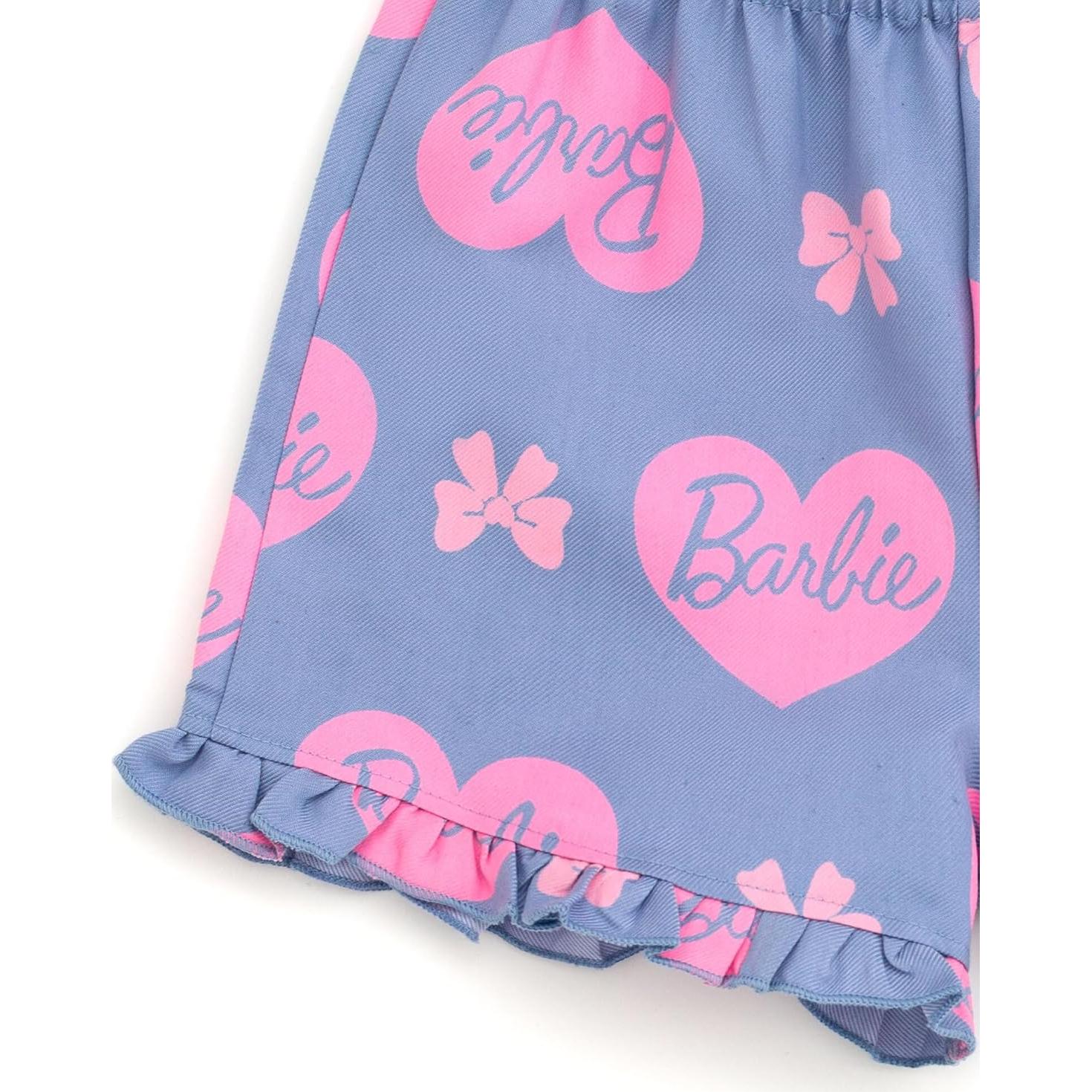Conjunto camiseta peplum y shorts para niñas Barbie 14-16