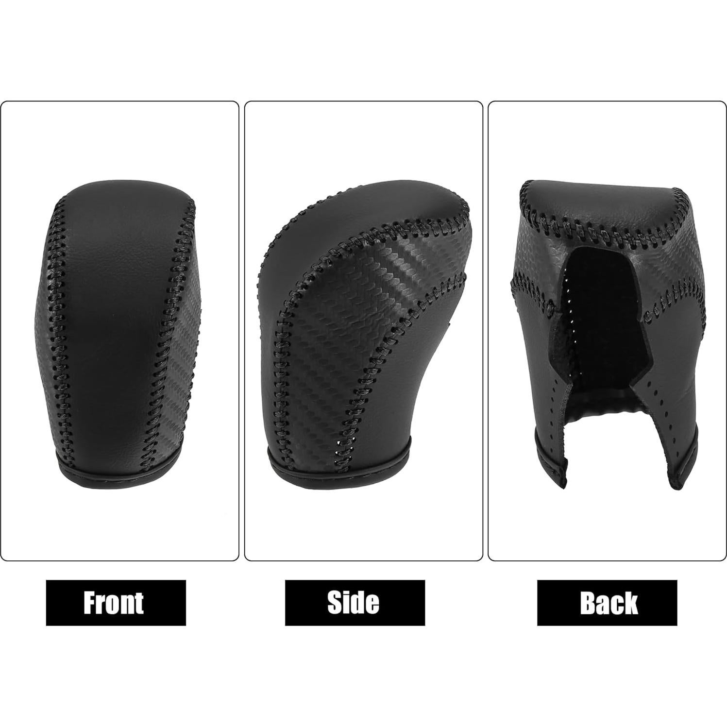 Cubierta de Palanca de Cambios Cuero Sintético X AUTOHAUX Negro para Volkswagen