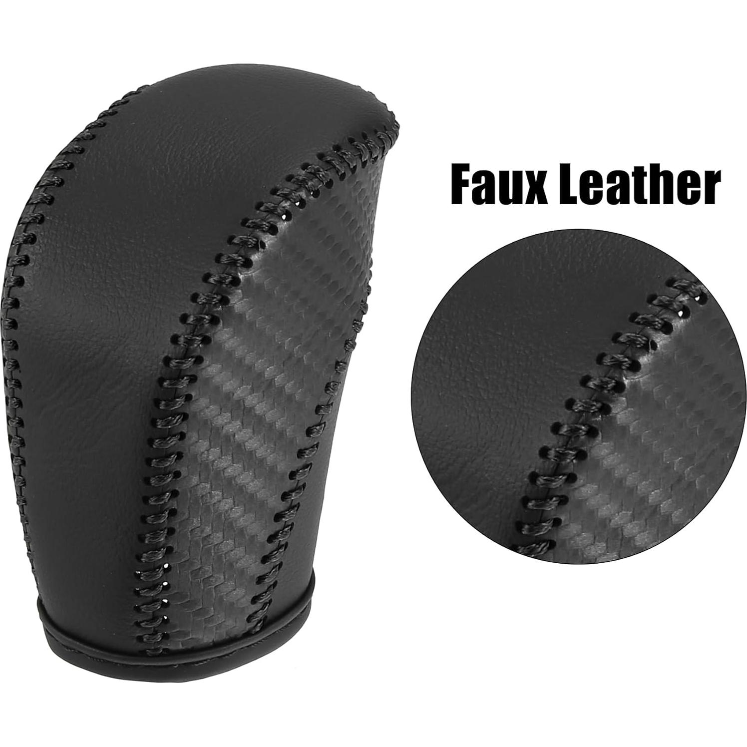 Cubierta de Palanca de Cambios Cuero Sintético X AUTOHAUX Negro para Volkswagen