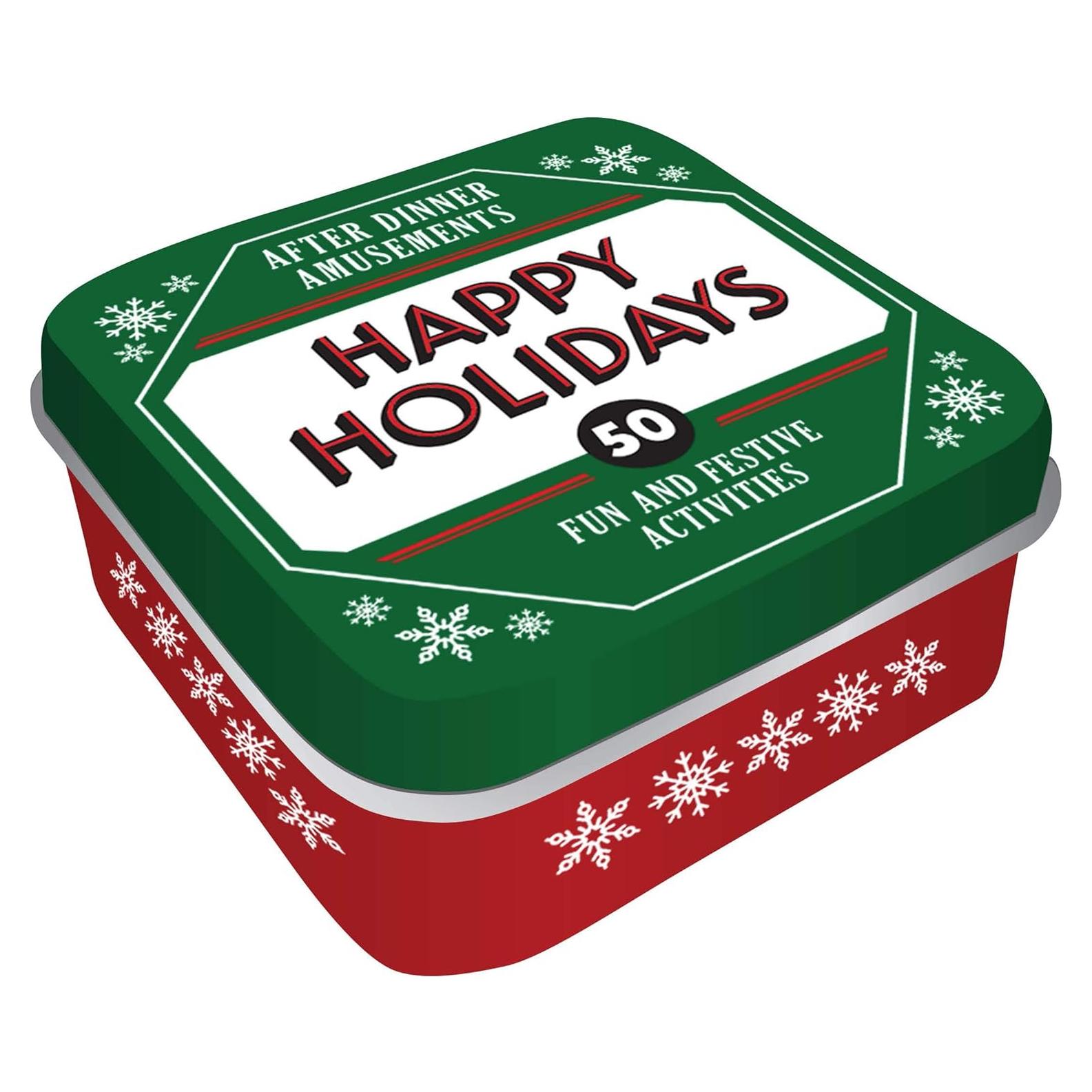 Tarjetas de Juegos Familiares Felices Fiestas 50 Actividades