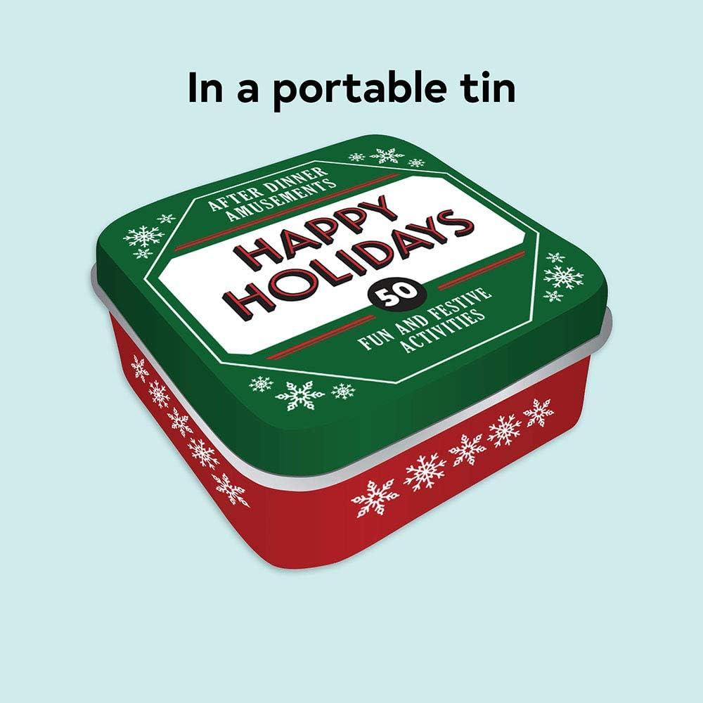 Tarjetas de Juegos Familiares Felices Fiestas 50 Actividades