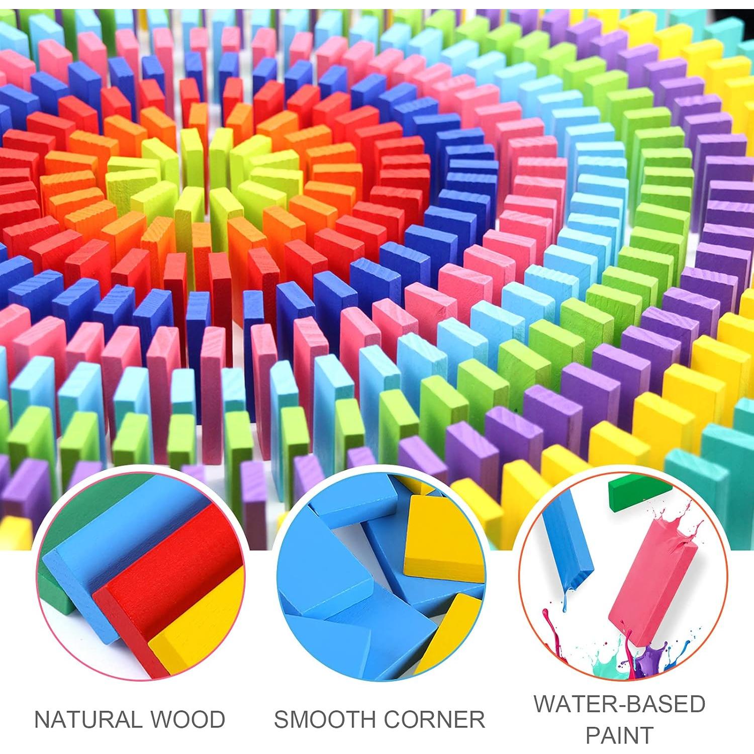 Set de Dominós de Madera WOOD CITY 1000 Piezas Coloridas