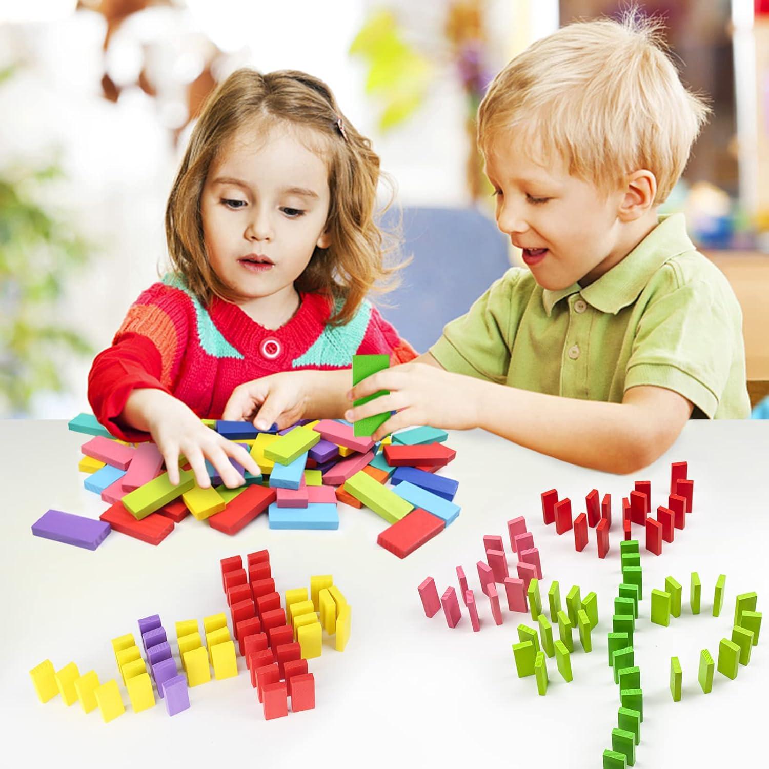 Set de Dominós de Madera WOOD CITY 1000 Piezas Coloridas