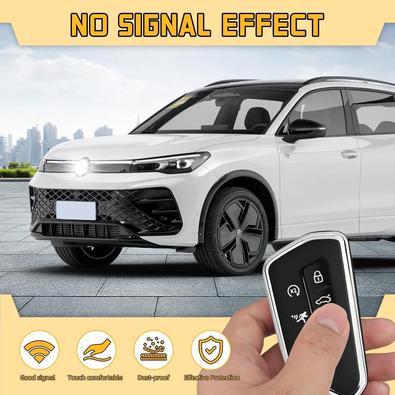 Cubierta de llavero Volkswagen FT FUNTOR 5 Botones TPU Negro