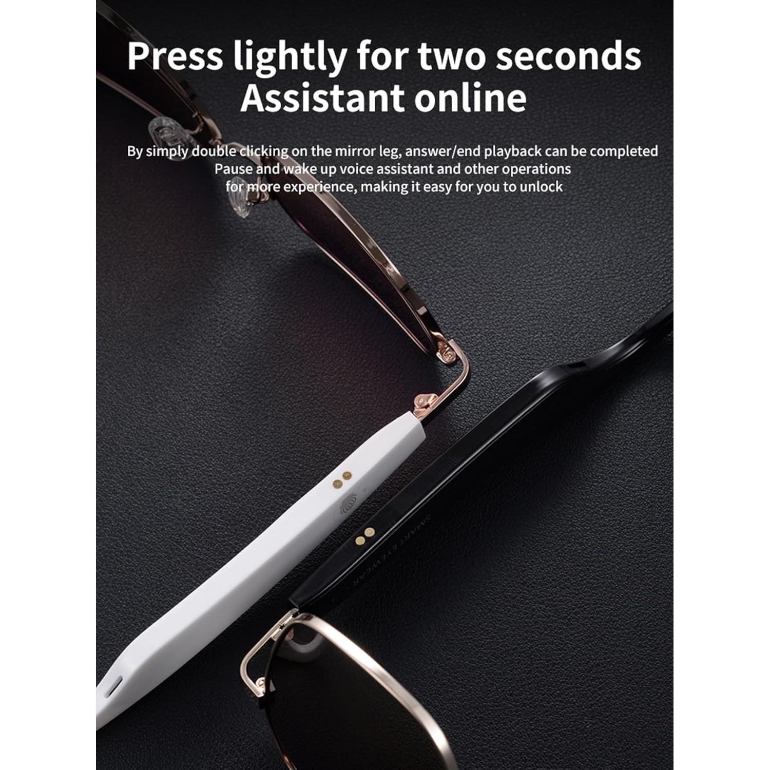 Gafas Inteligentes TZLQAYS Rosa Polarizadas Bluetooth 5.4