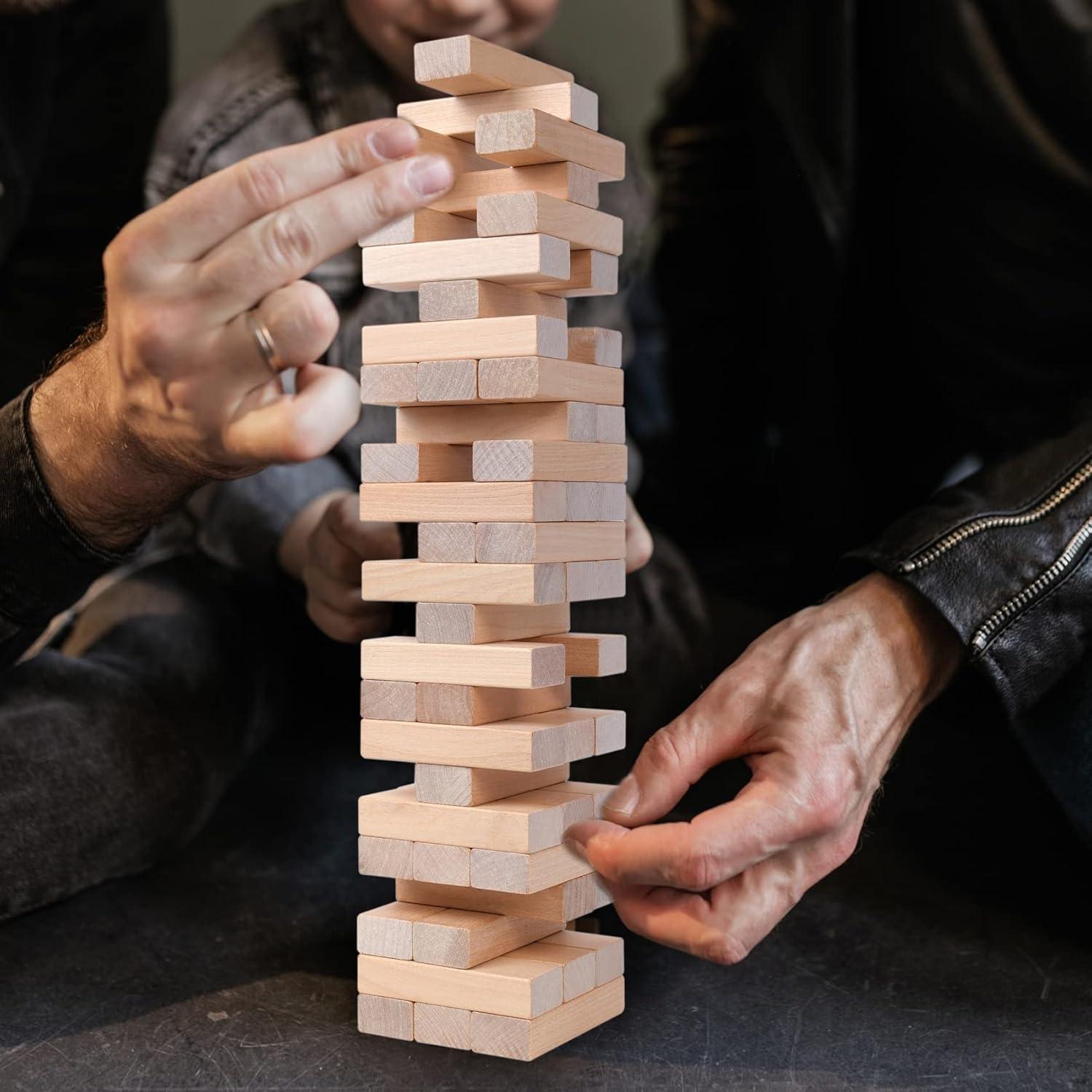 Juego de Torre de Caída GOTHINK de Madera 54 Piezas