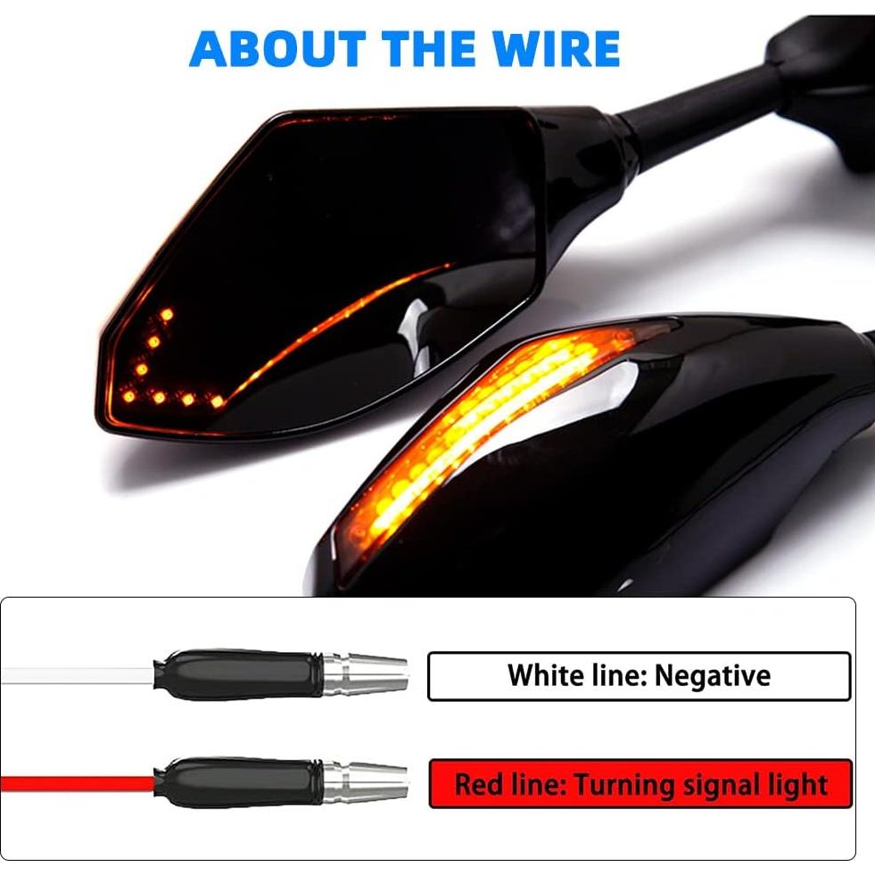 Espejo Retrovisor Universal DREAMIZER con Luz LED Ámbar