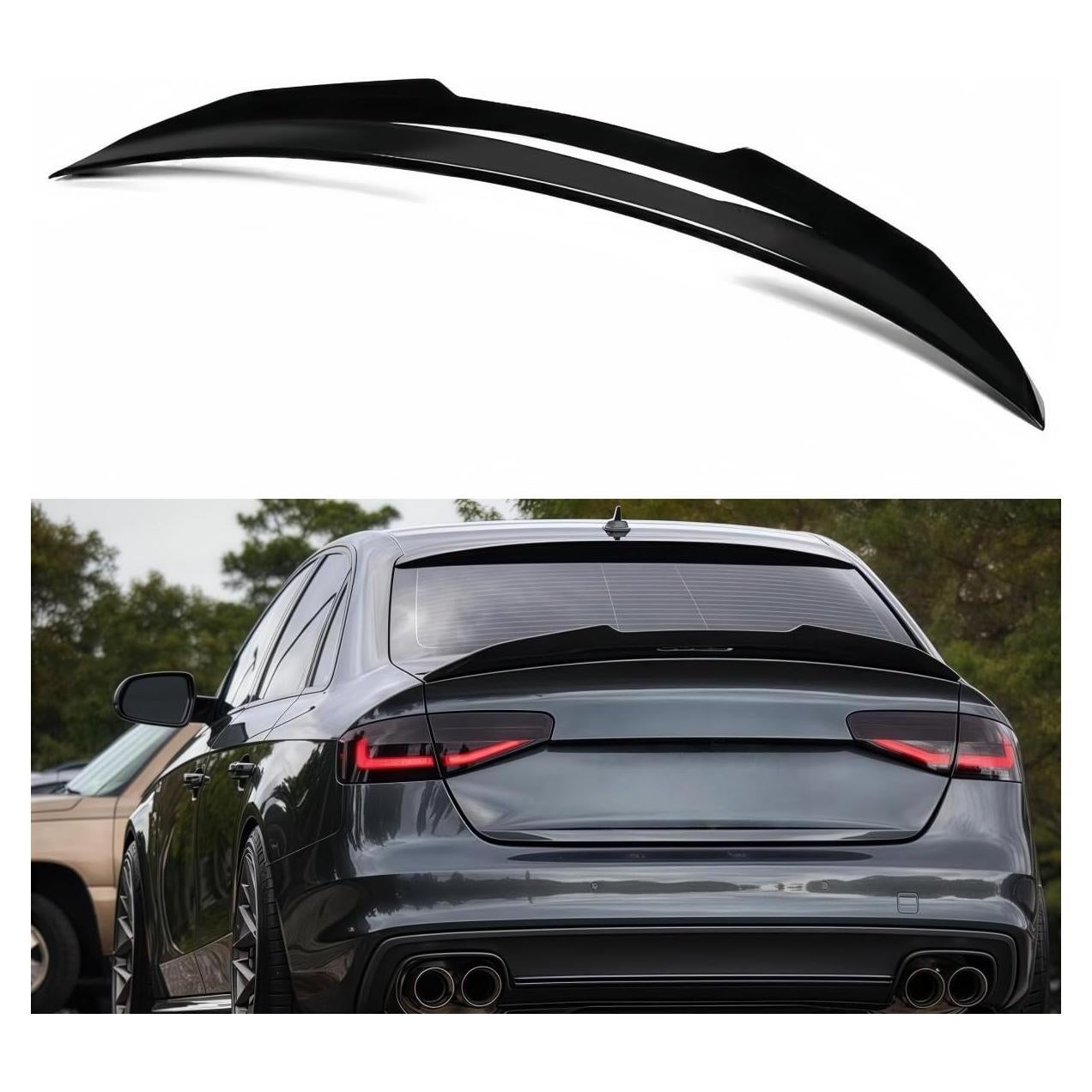 Spoiler Trasero Oasiland para Audi A4 B8.5 2013-2016 Negro