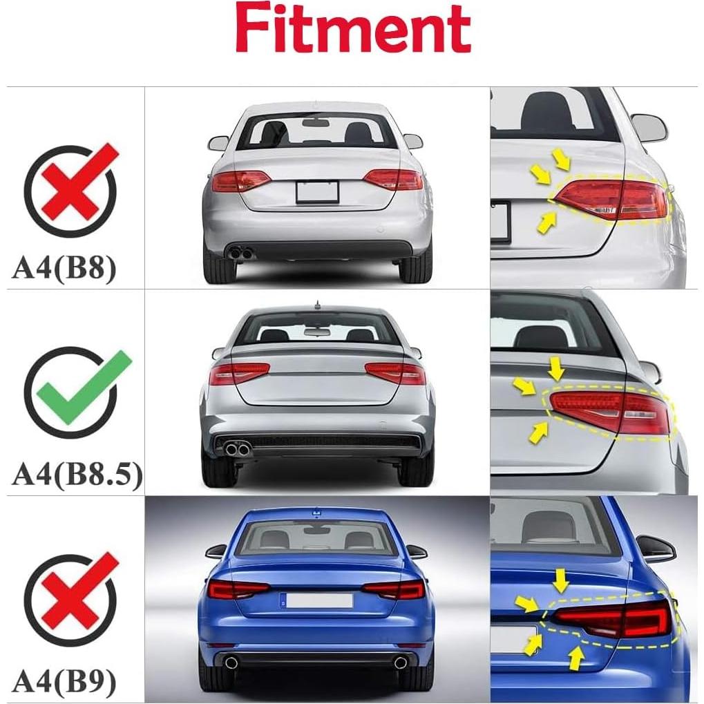 Spoiler Trasero Oasiland para Audi A4 B8.5 2013-2016 Negro