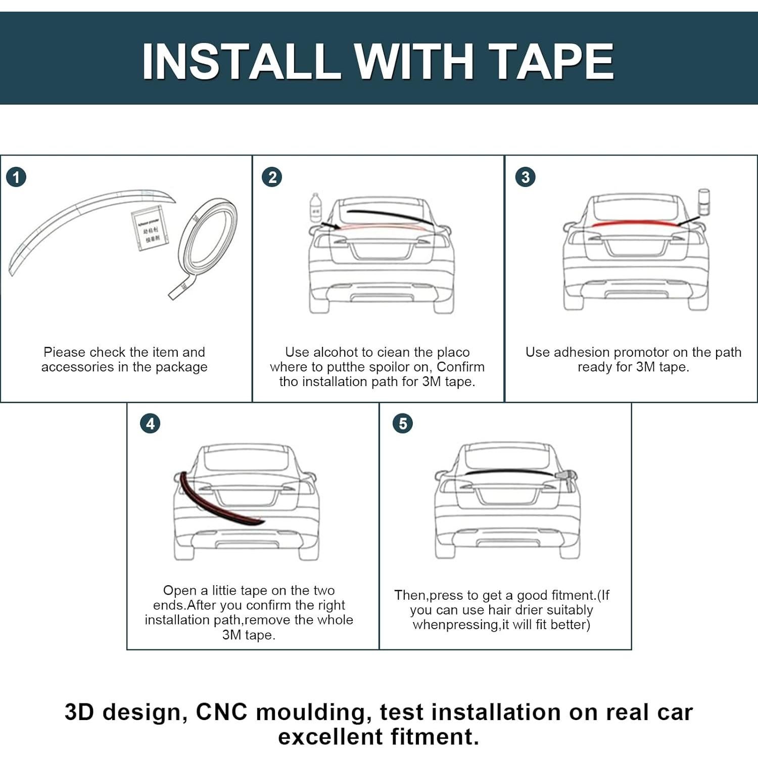 Alerón Trasero Negro Brillante Fancemot para BMW Serie 5 G30/M5 F90 2017-2023