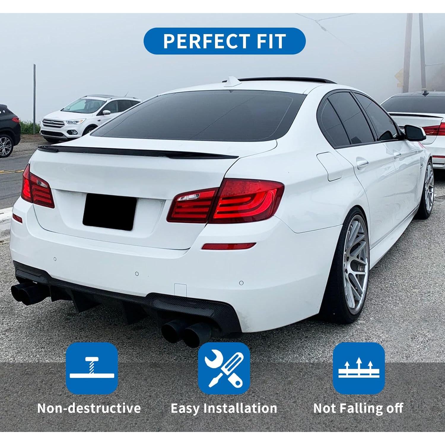 Alerón Trasero BDBO para BMW Serie 5 F10 2011-2016 Negro Brillante