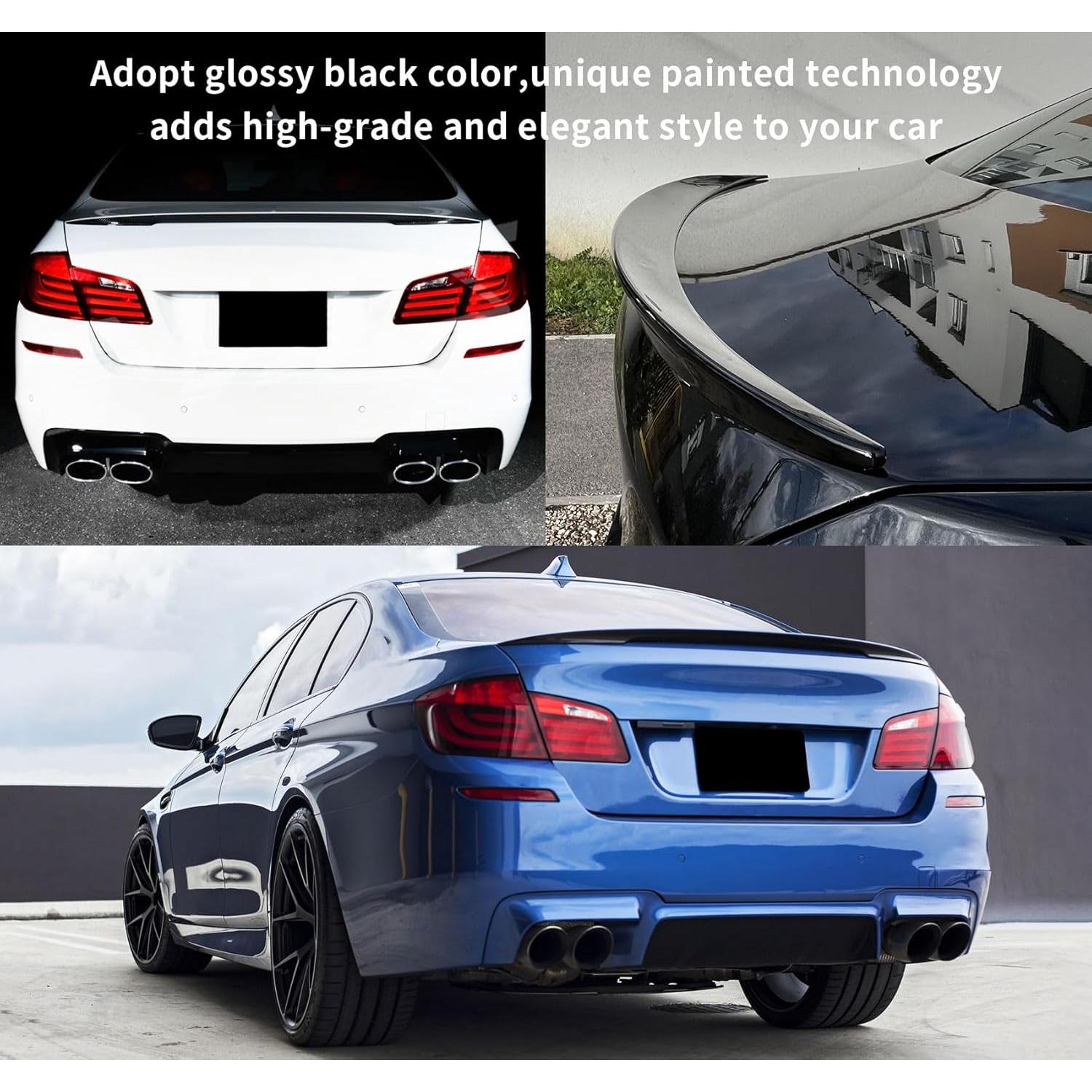 Alerón Trasero BDBO para BMW Serie 5 F10 2011-2016 Negro Brillante