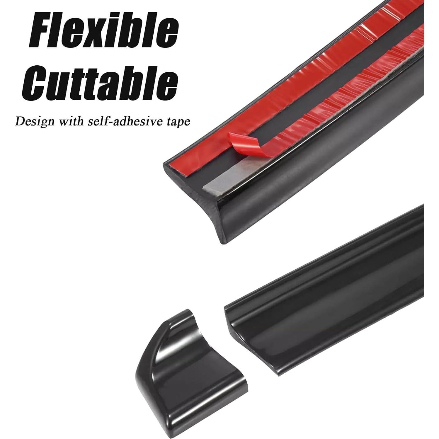 Spoiler Trasero Universal TuTuYa 1.5m Negro Brillante