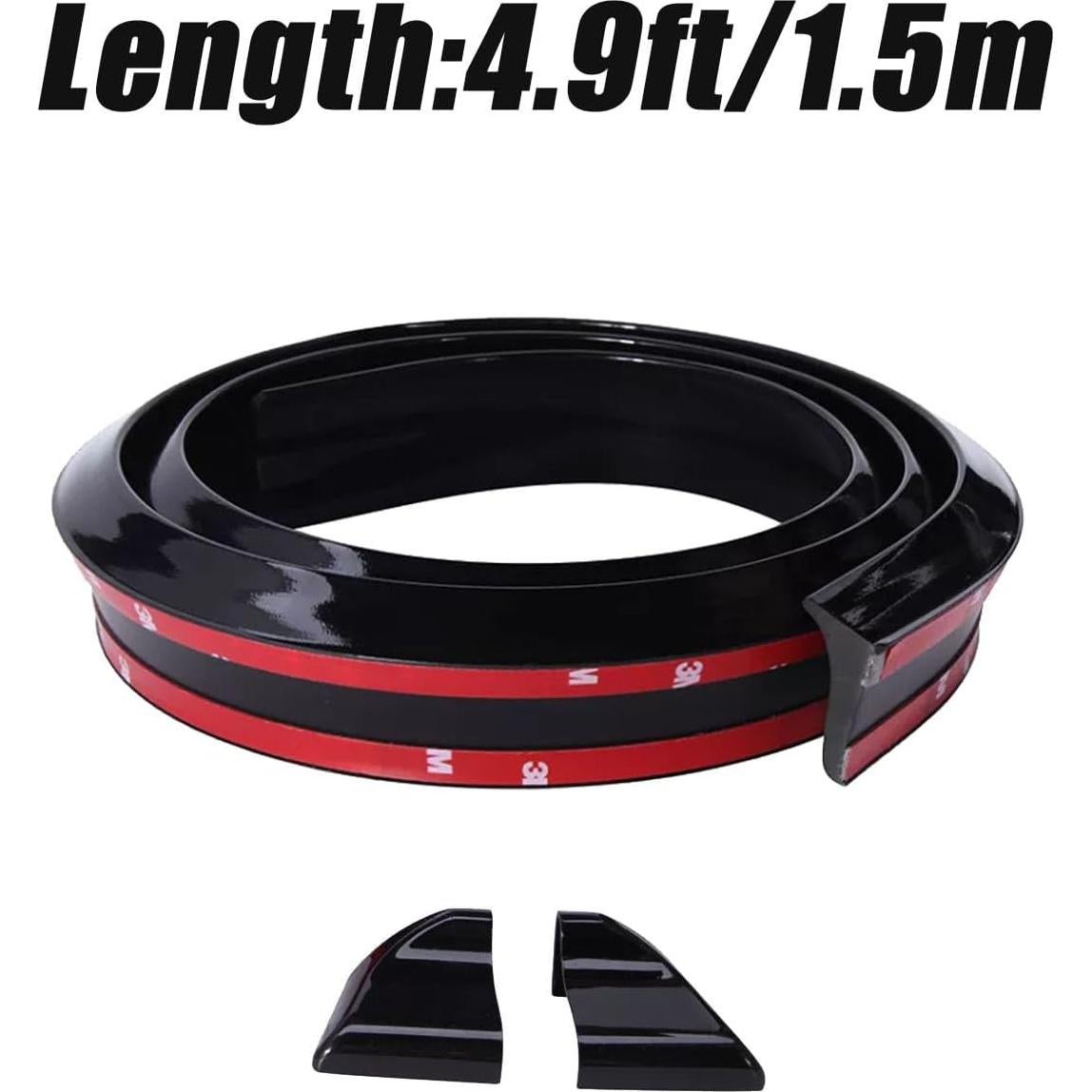 Spoiler Trasero Universal TuTuYa 1.5m Negro Brillante