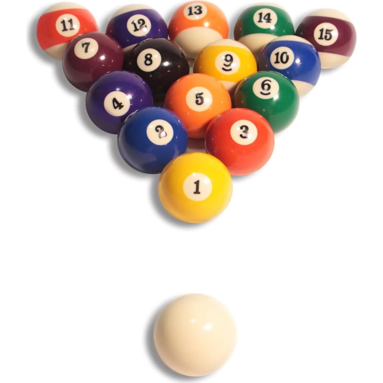 Juego de bolas de billar CUEMART 16 bolas resina 5.72 cm