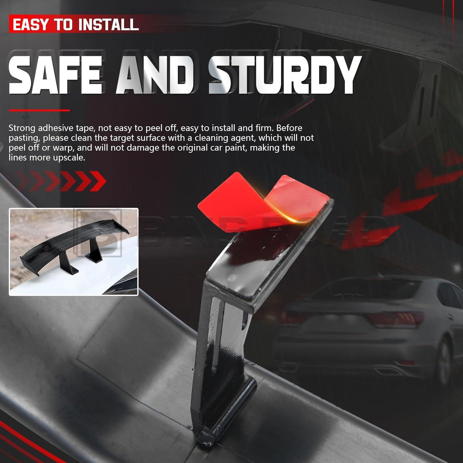 Alerón Mini Trasero Universal BINB ROAD 25.4 cm Fibra de Carbono