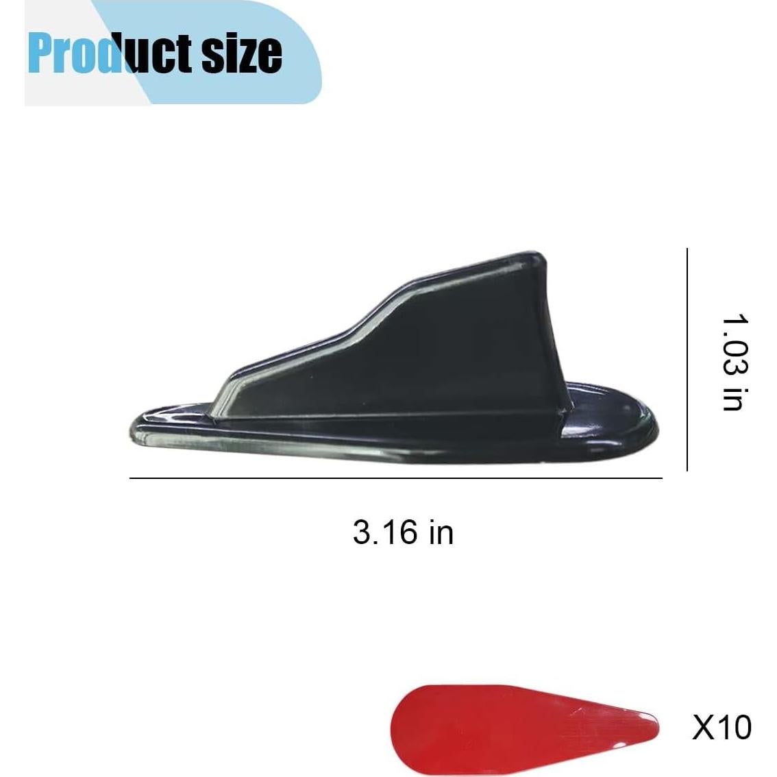 Kit de Spoiler Aleta de Tiburón LHDOS 10 Piezas Negro