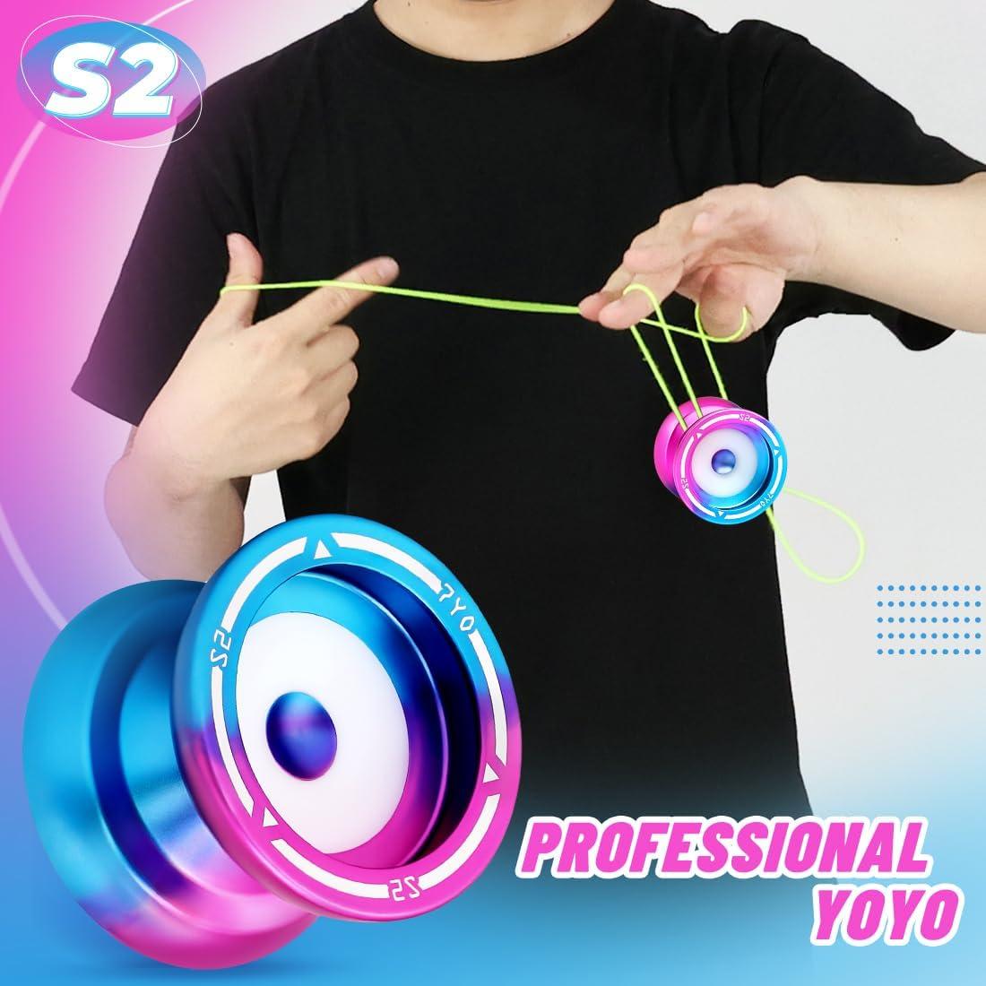 Yoyo Responsivo S2 - Yoyo para Niños y Adultos - Azul Rosa