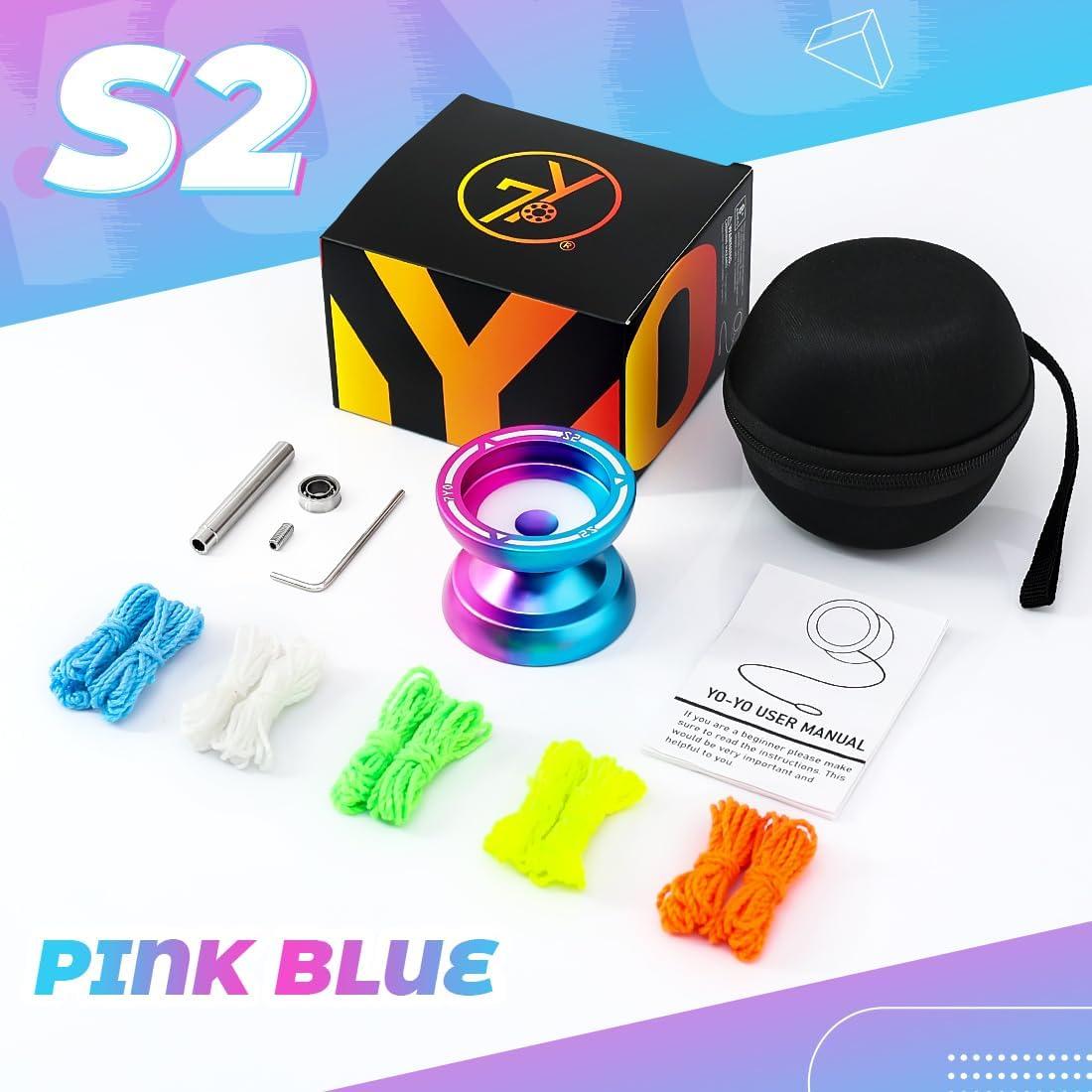Yoyo Responsivo S2 - Yoyo para Niños y Adultos - Azul Rosa