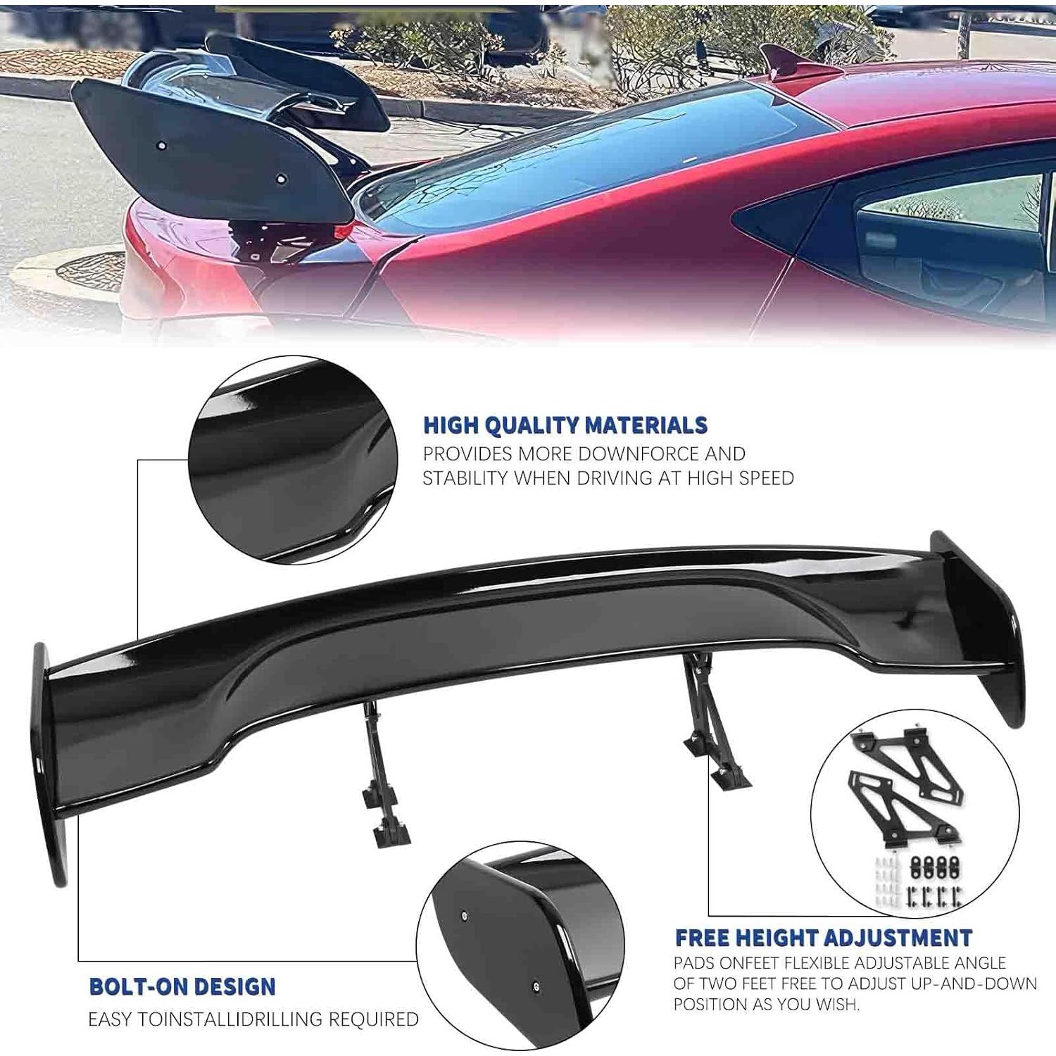 Alerón Trasero GT DEERMOTO 145 cm Negro Brillante Universal