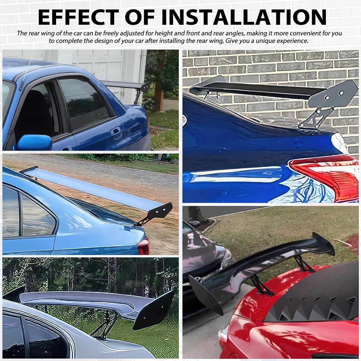 Alerón Trasero GT DEERMOTO 145 cm Negro Brillante Universal