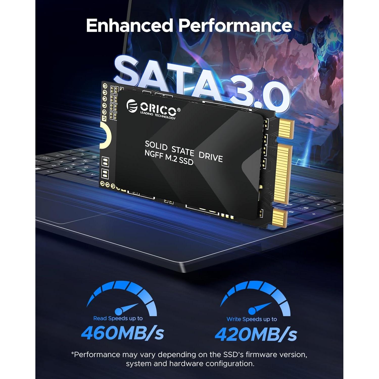 ORICO 128GB M.2 2242 SATA SSD Interno Rápido Y20M-2242