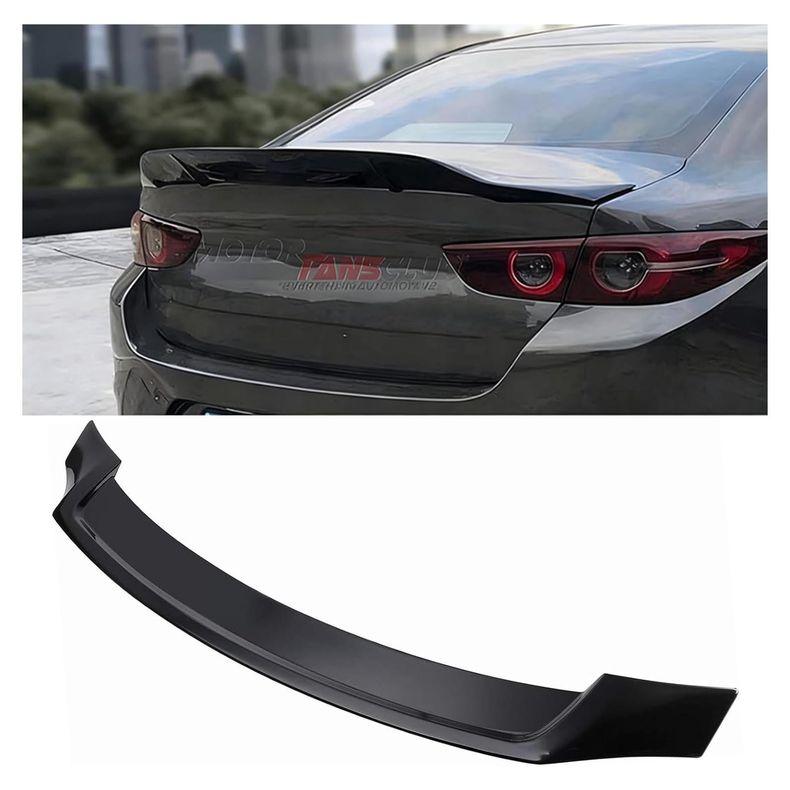 Alerón Trasero MotorFansClub para Mazda 3 Sedán 2014-2018 Negro