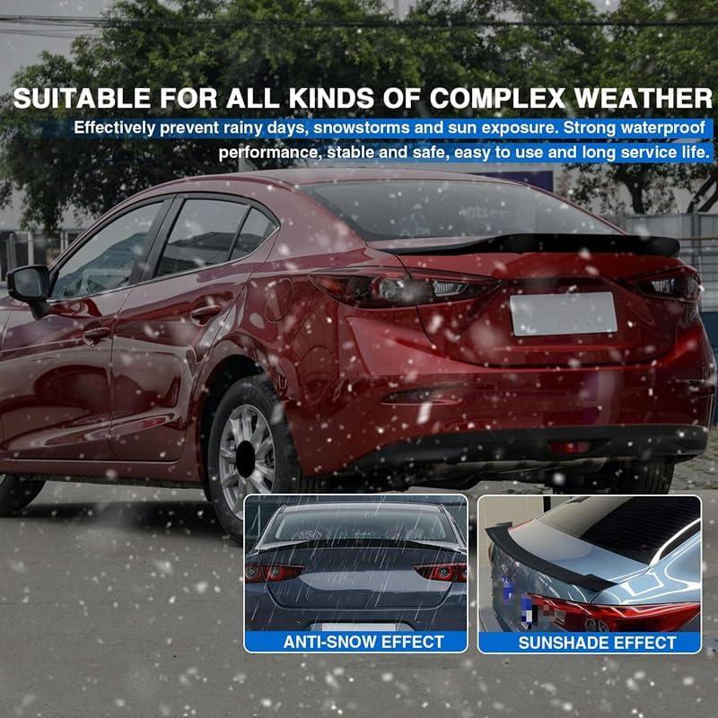 Alerón Trasero MotorFansClub para Mazda 3 Sedán 2014-2018 Negro