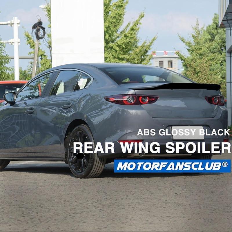 Alerón Trasero MotorFansClub para Mazda 3 Sedán 2014-2018 Negro