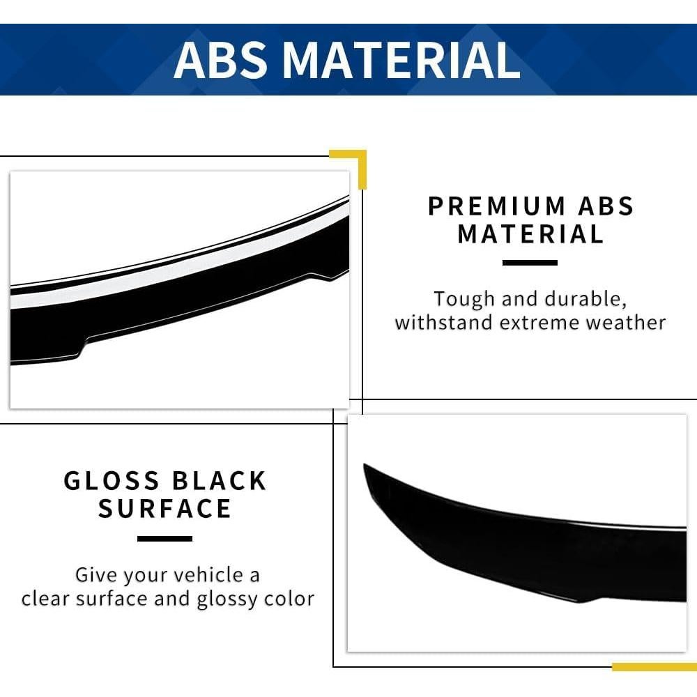 Spoiler Trasero Estilo PSM para BMW 5 Series F10 2010-2016 Negro Brillante