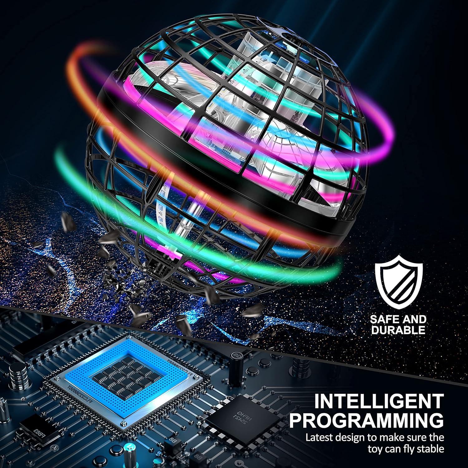 Bola Voladora LEMATRIX Mini Dron Negro 7.62cm para Niños 6+