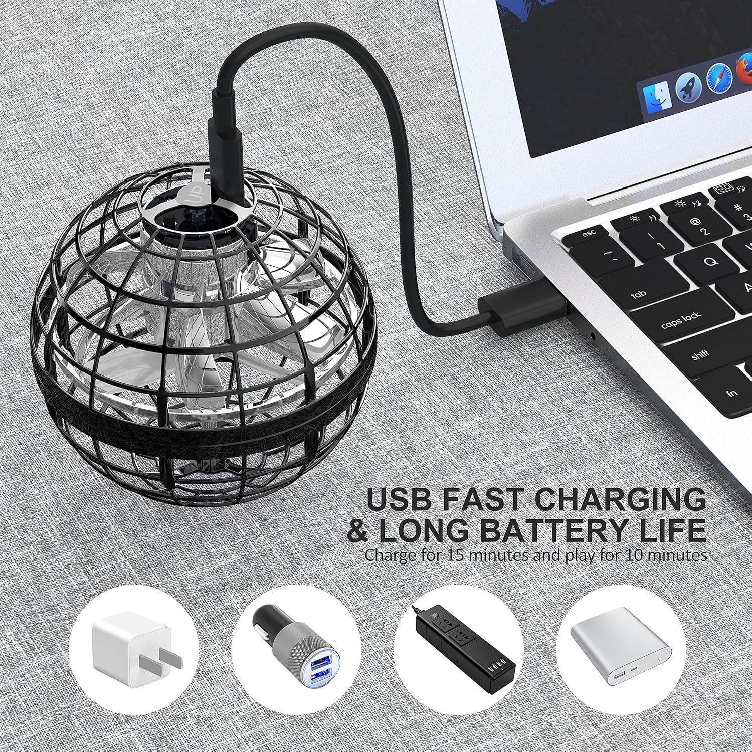 Bola Voladora LEMATRIX Mini Dron Negro 7.62cm para Niños 6+