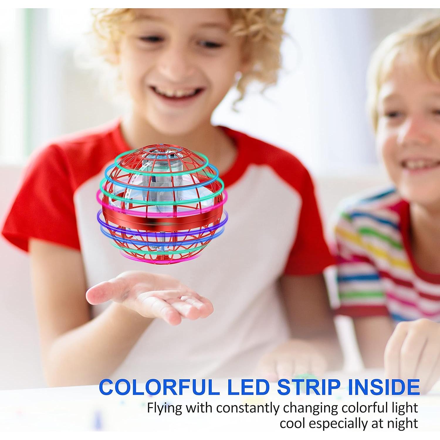 Dron Volador LEMATRIX Orb Rojo Mini Juguete 10 cm