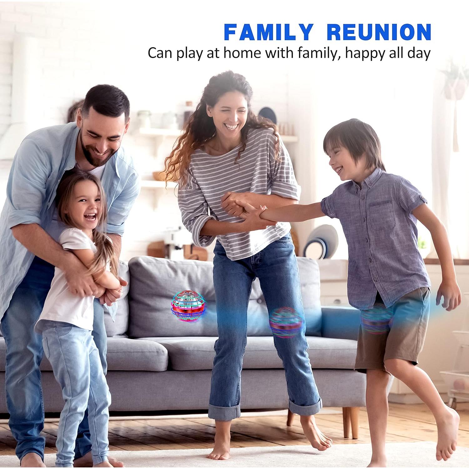 Dron Volador LEMATRIX Orb Rojo Mini Juguete 10 cm