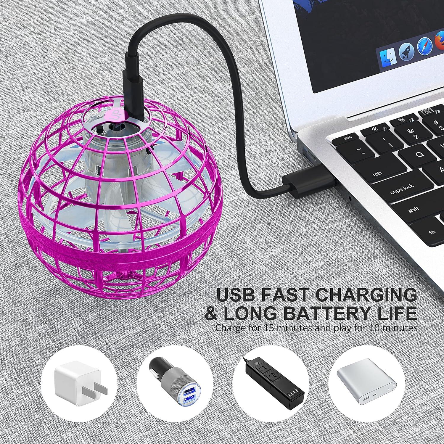 Mini Drone LEMATRIX Orb Rosa Control Mano 6+ Años