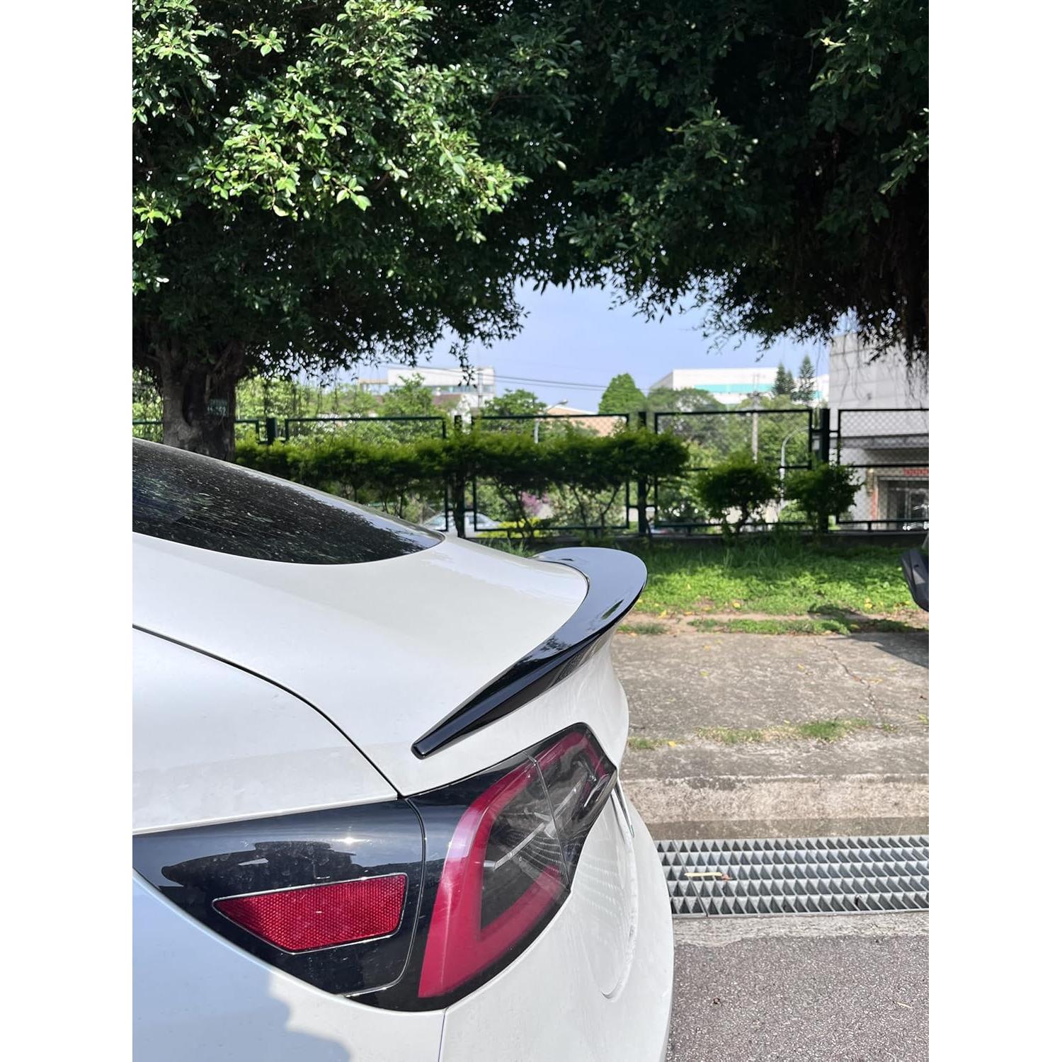 Alerón Trasero Tipo V Negro Brillante Optimal para Tesla Model 3 2017-2023