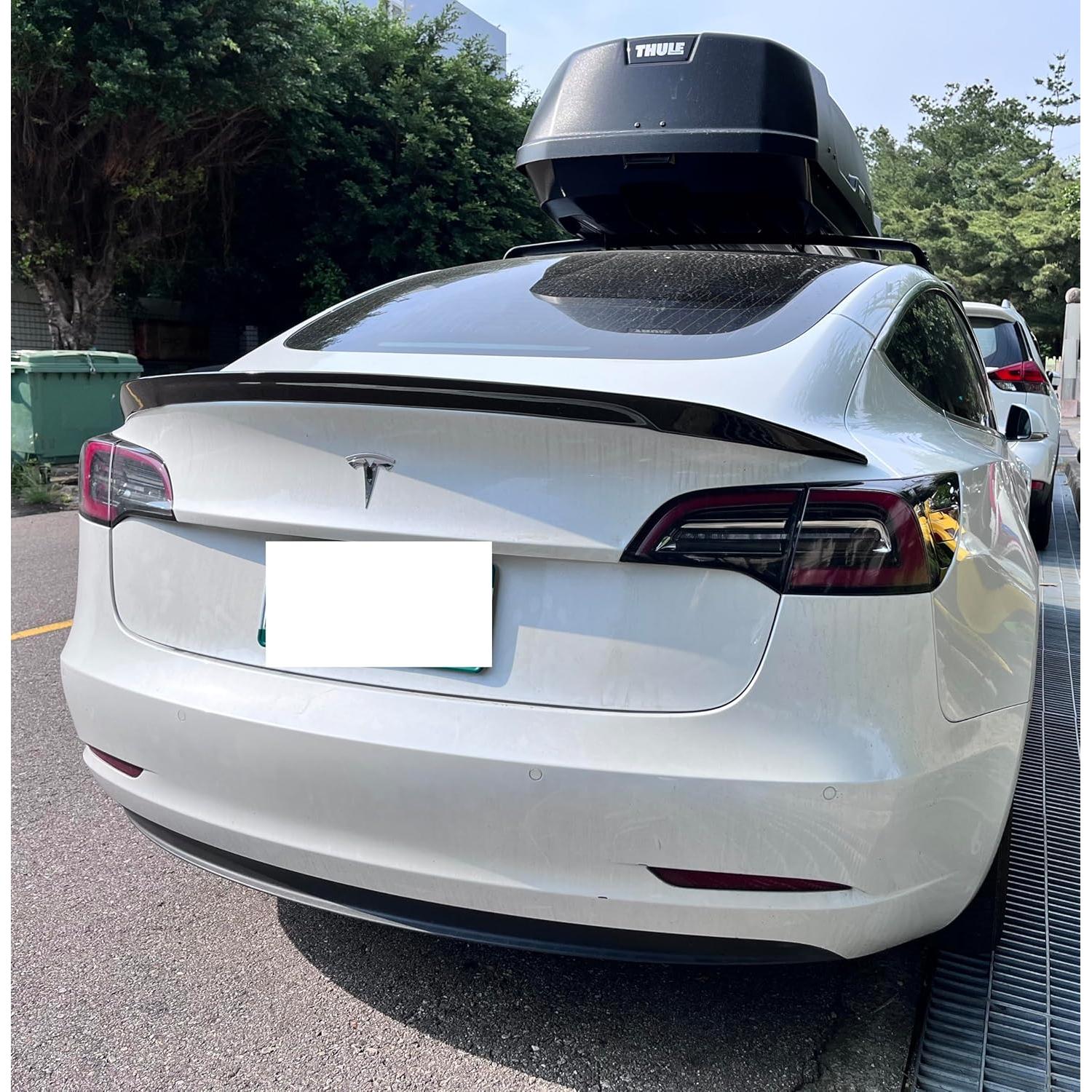 Alerón Trasero Tipo V Negro Brillante Optimal para Tesla Model 3 2017-2023