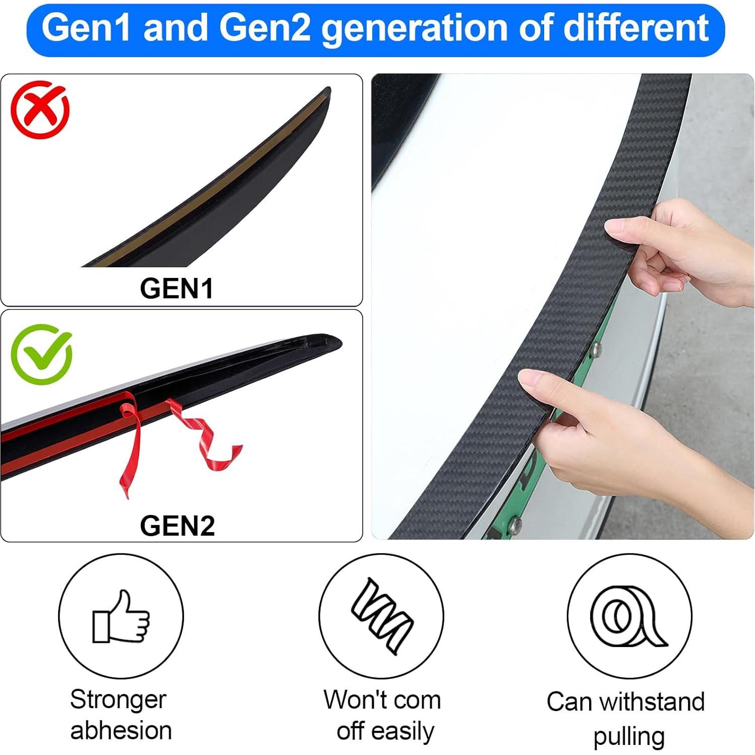 Alerón Trasero ABS para Tesla Model 3 2017-2025 Carbono Brillante