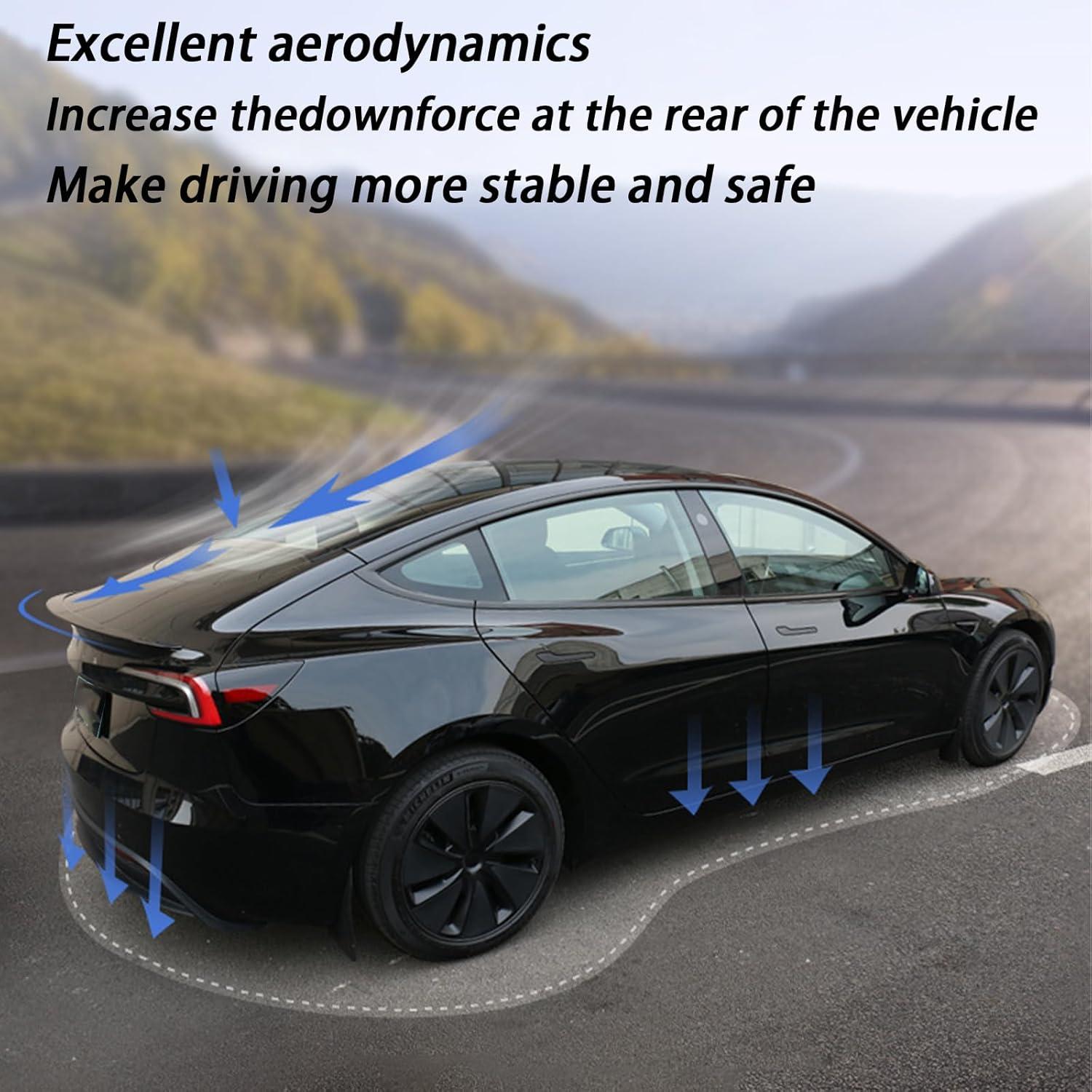 Alerón Trasero ABS para Tesla Model 3 2017-2025 Carbono Brillante