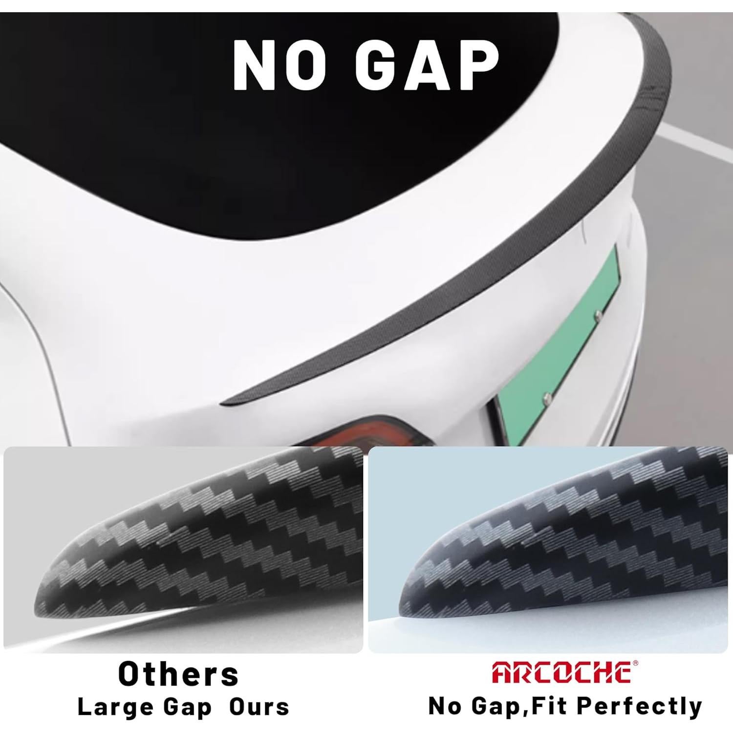 Spoiler Alerón Trasero Tesla Model 3 2016-2023 ABS Fibra Carbono