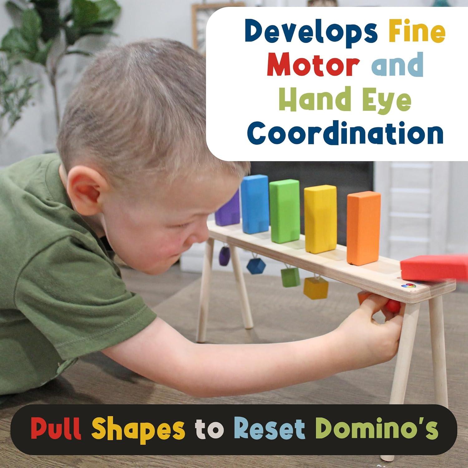 Juguete de Dominó Montable en Pared MEAVIA - 7 Bloques de Madera