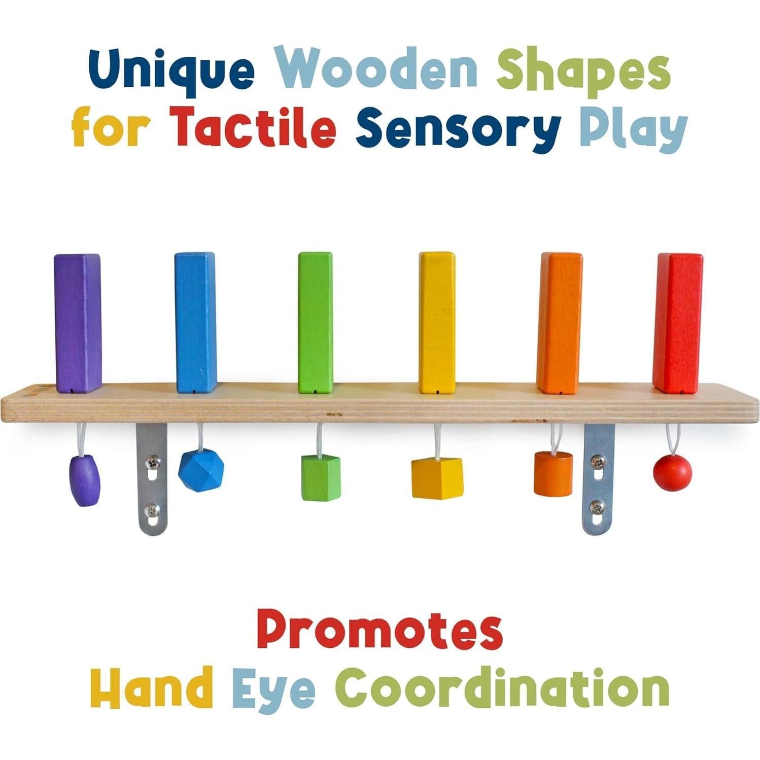 Juguete de Dominó Montable en Pared MEAVIA - 7 Bloques de Madera