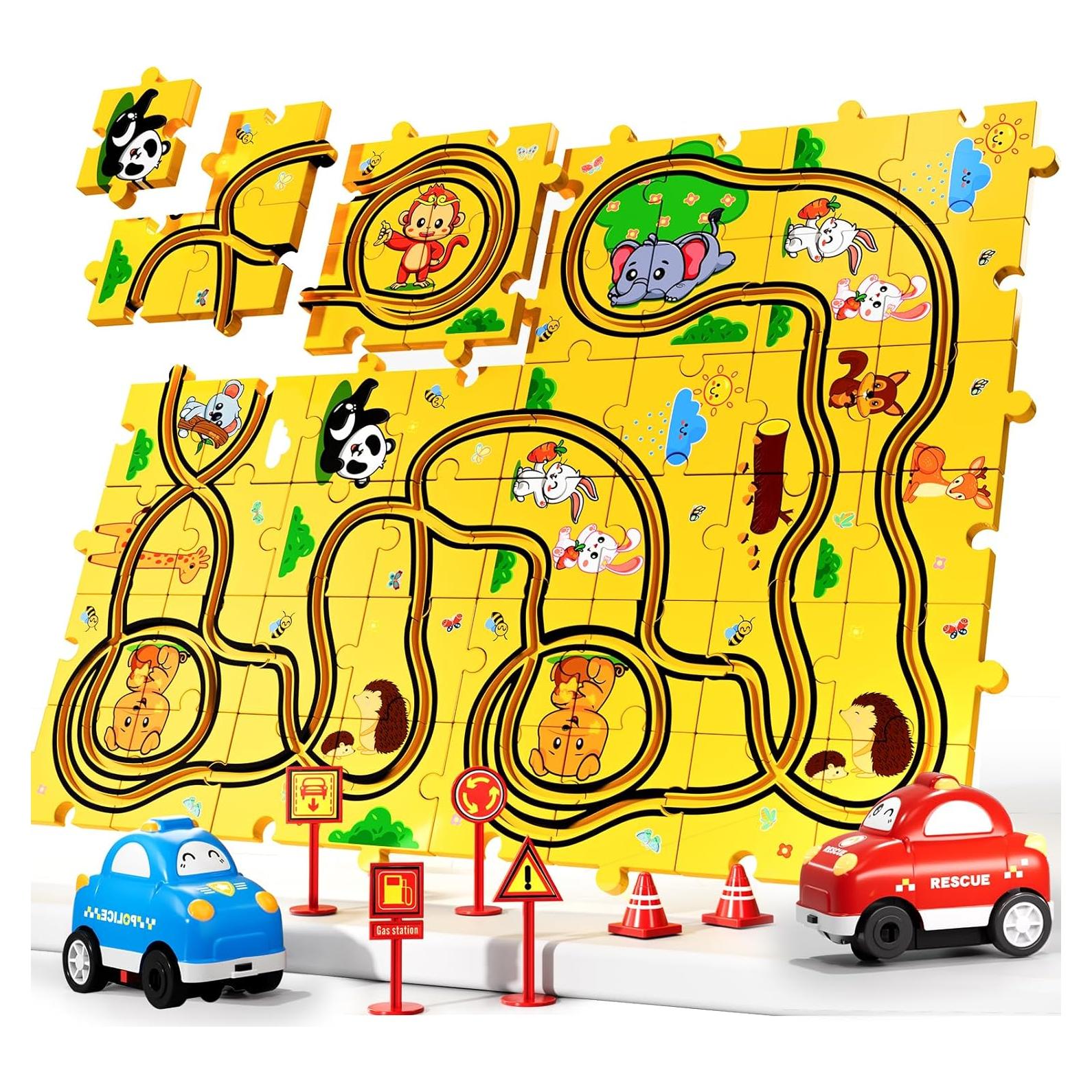 Conjunto de Pista de Rompecabezas Bennol 48 Piezas para Niños