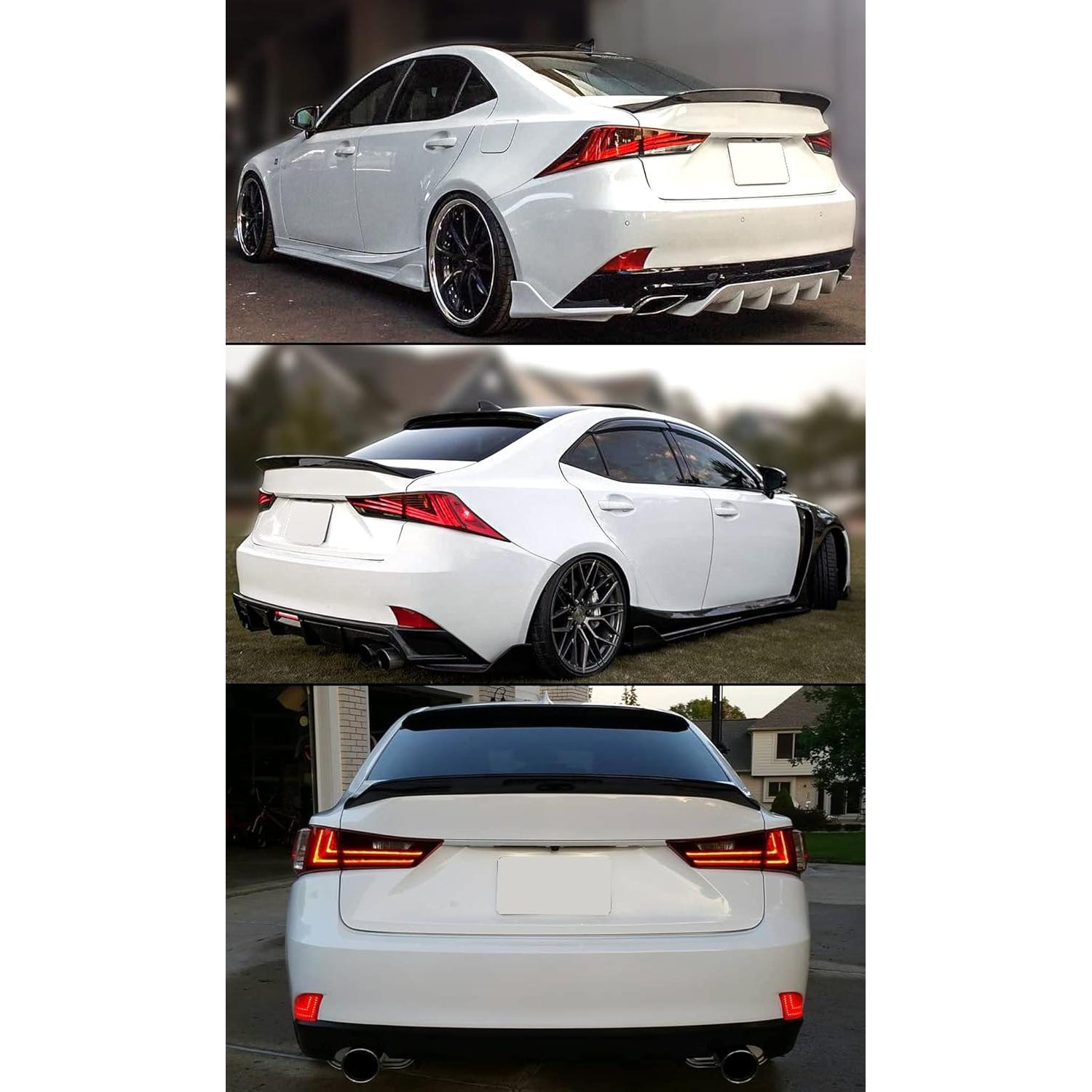 Ala de Maletero Tipo Pato Cuztom Tuning Negro Brillante Lexus IS 2014-2020