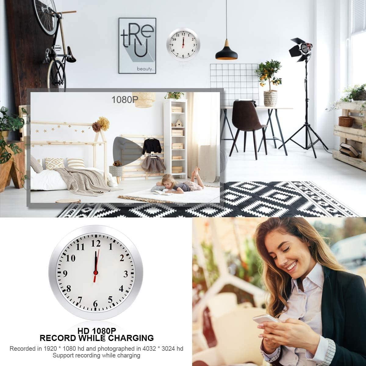 Reloj de Pared con Cámara Oculta LMGL 1080P WiFi Seguridad