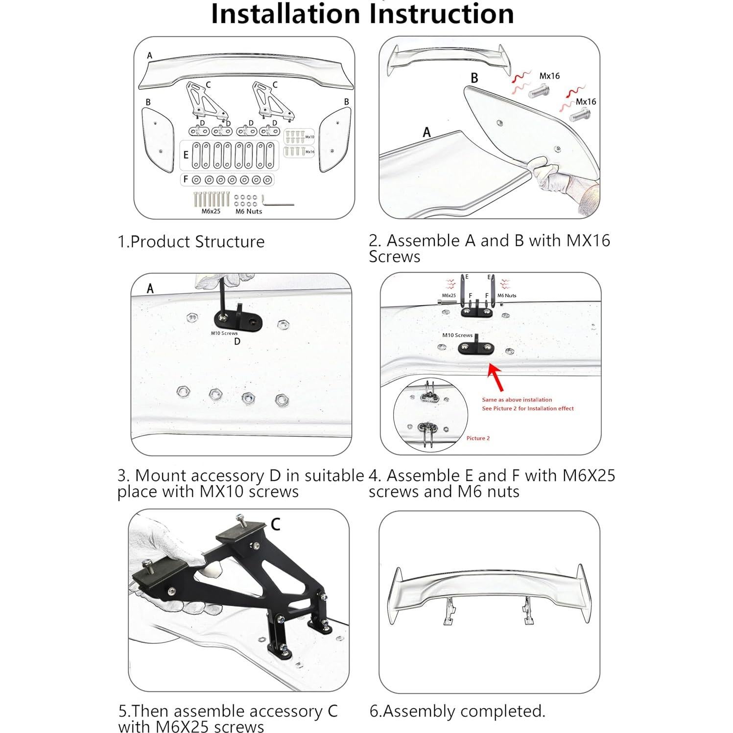 Alerón Trasero Universal DREAMOTOR 145 cm Estilo GT