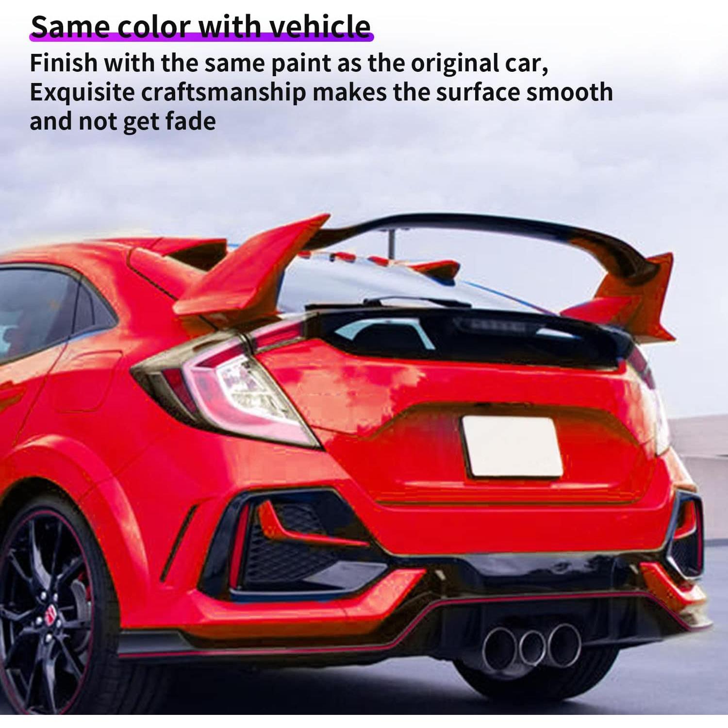 Spoiler Trasero Honda Civic Hatchback 2016-2021 Rojo ABS JDM